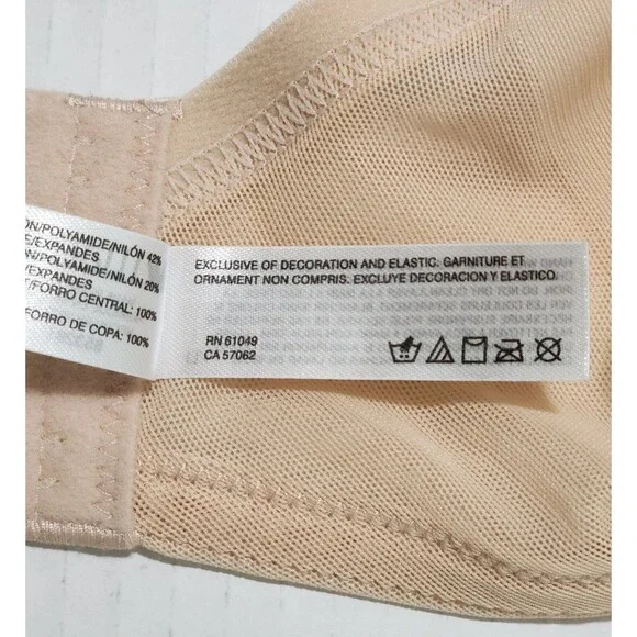 Wacoal Womens UK 32F/US 32G Ultimate Side Smoother Underwire T-Shirt Bra Beige - Picture 6 of 6